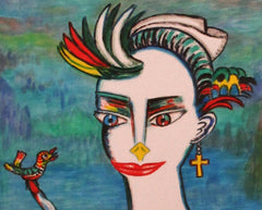 space woman with birds of the past[ CLIMATE CHANGE } WITH LITTLE GIRL FREE