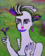 space woman with birds of the past[ CLIMATE CHANGE } WITH LITTLE GIRL FREE