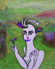 space woman with birds of the past[ CLIMATE CHANGE } WITH LITTLE GIRL FREE