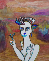 space woman with birds of the past[ CLIMATE CHANGE } WITH LITTLE GIRL FREE