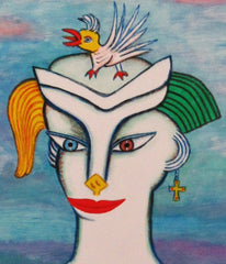 girl with bird with little girl free