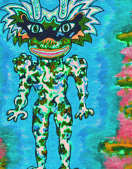 ICE CREAM SPACE GIRL WITH POPCORN AND LICORICE SUN GLASSES