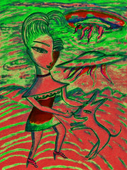 love my [ don't be curel to who a heart that's true ] space cake girl