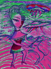 love my [ don't be curel to who a heart that's true ] space cake girl