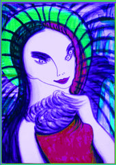 girl knitting net