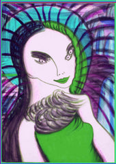 girl knitting net