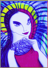 girl knitting net