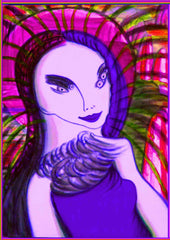 girl knitting net