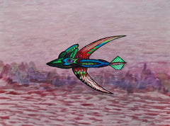 sailing away with bird