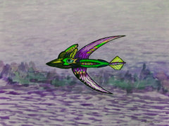 sailing away with bird