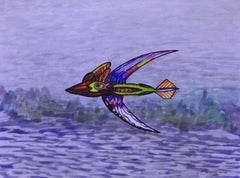 sailing away with bird