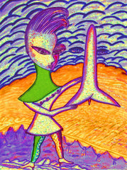 love my up up and away with my space cake girl