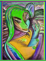 space women with puppet man