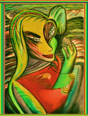 space women with puppet man