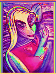 space women with puppet man