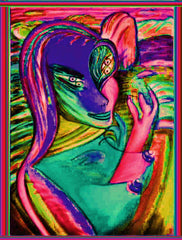 space women with puppet man