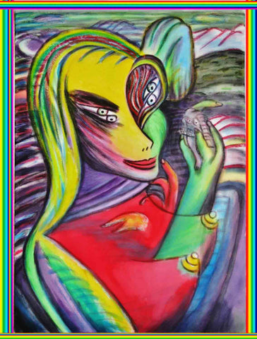 space women with puppet man