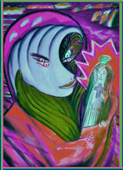 space women with enpty bottle of holy water
