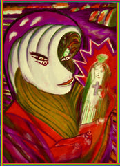 space women with enpty bottle of holy water