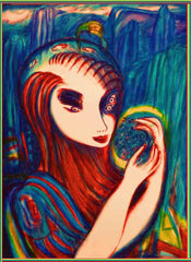 space woman with birds of the past[ CLIMATE CHANGE } WITH LITTLE GIRL FREE