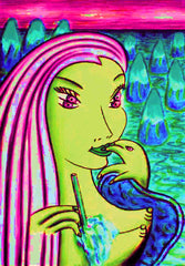 girl with dolphin hand with little girl free