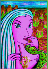 girl with dolphin hand with little girl free