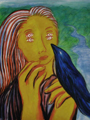 girl with bird