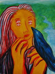 girl with bird
