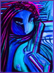 women with scarf and cross
