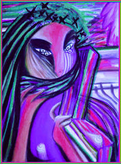 women with scarf and cross