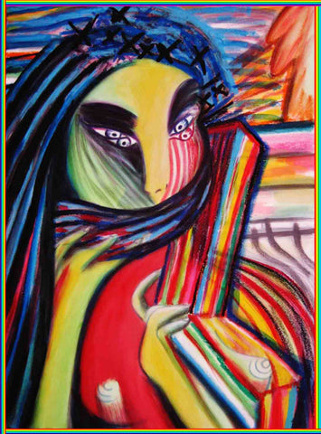 women with scarf and cross