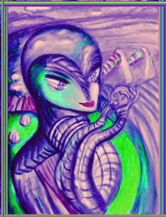 space women with a,b;c,man