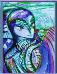 space women with a,b;c,man