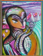 space women with a,b;c,man