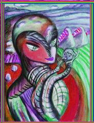 space women with a,b;c,man