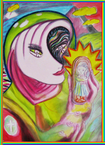 space woman with where have all the children  gone