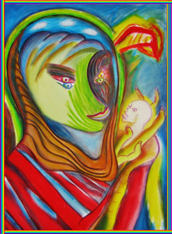space woman with fuckin dead head