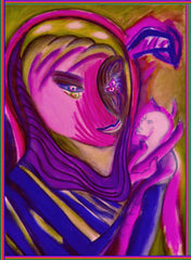 space woman with fuckin dead head