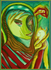 space woman with fuckin dead head