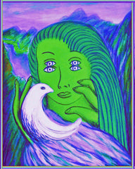 girl with bird