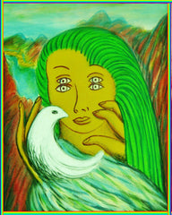 girl with bird