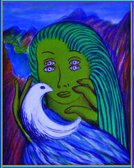 girl with bird