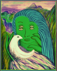 girl with bird