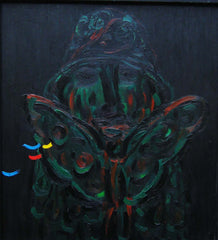 man with butterfly coat