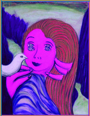 girl with bird
