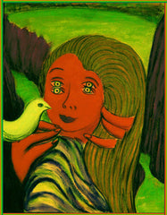 girl with bird