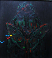 man with butterfly coat