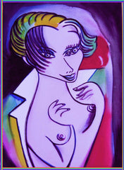 girl with cross coat