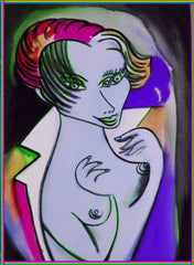 girl with cross coat