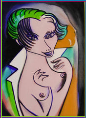 girl with cross coat